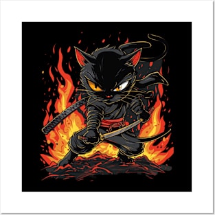 Cat Ninja Mastery Whiskered Agility Posters and Art